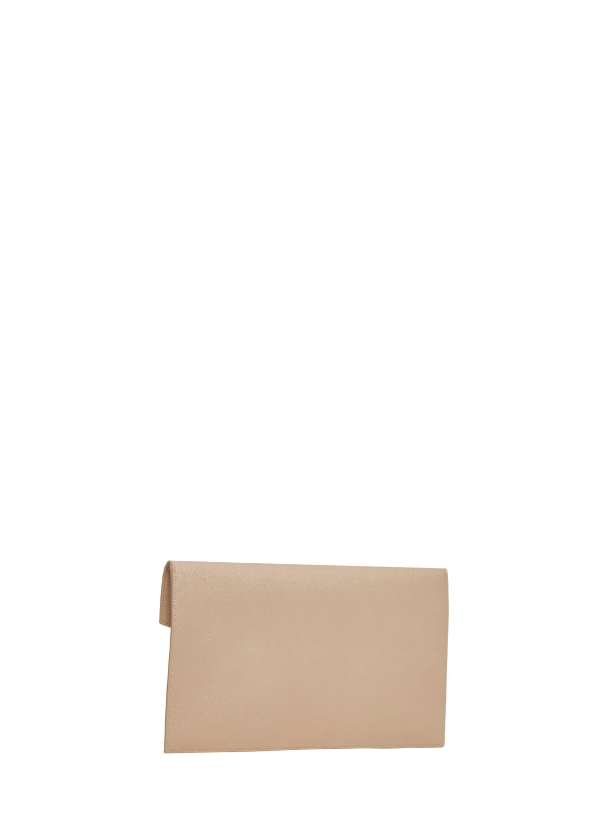 Saint Laurent Women Uptown Clutch In Grain De Poudre Embossed Leather
