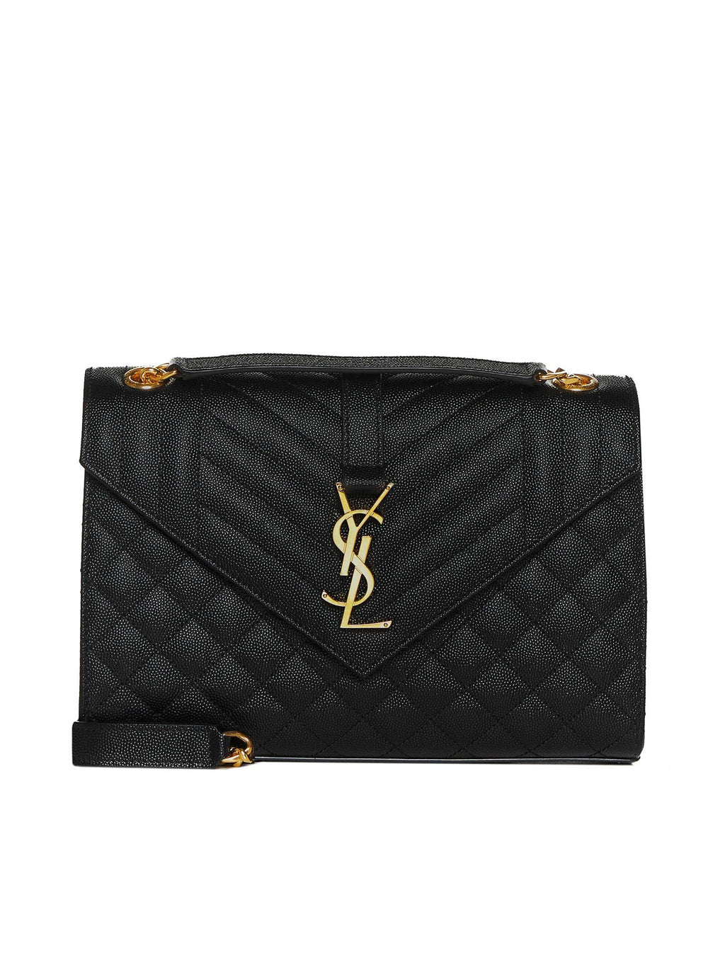Saint Laurent Women Envelope Quilted Leather Medium Bag