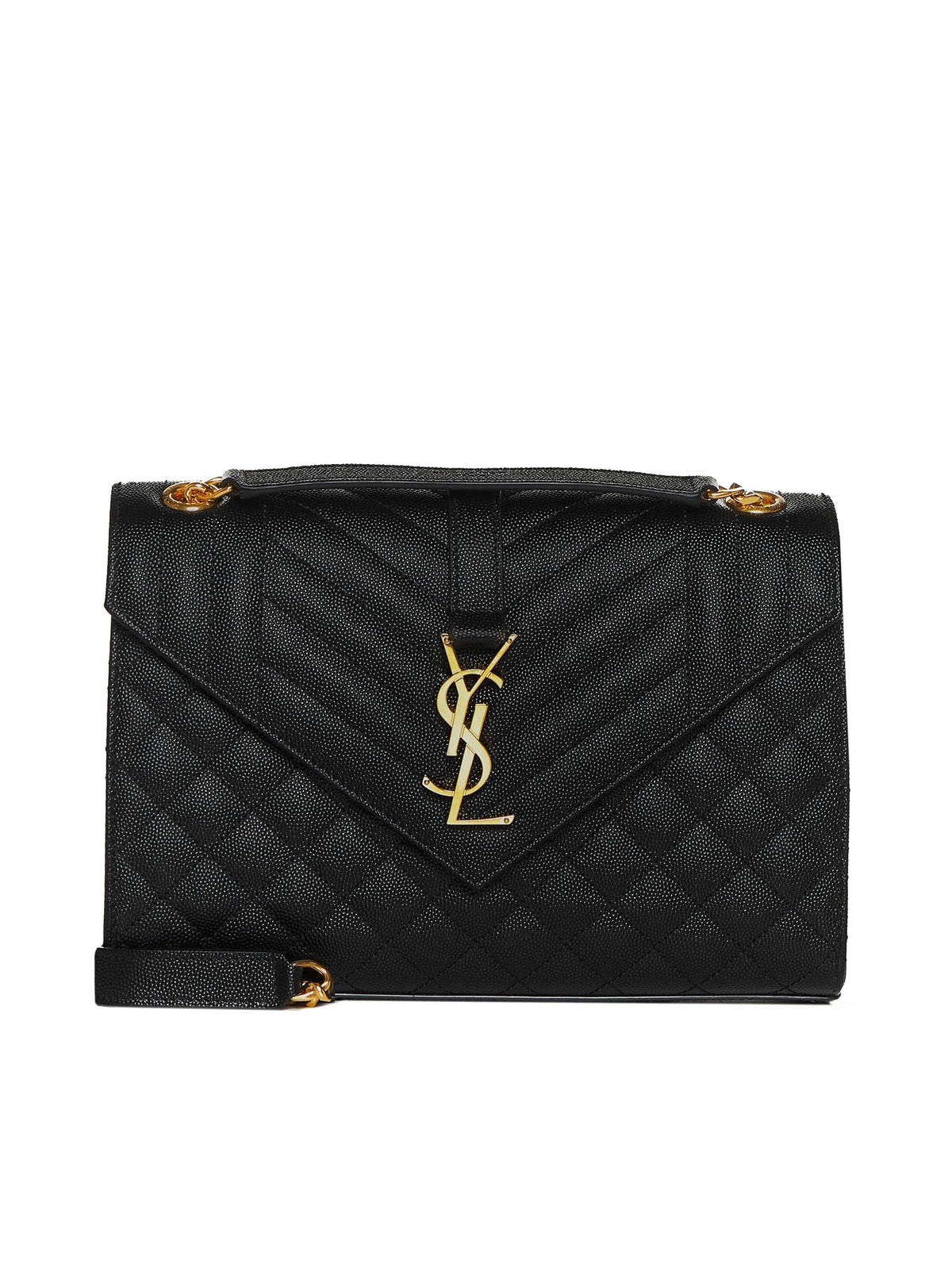 Saint Laurent Women Envelope Quilted Leather Medium Bag