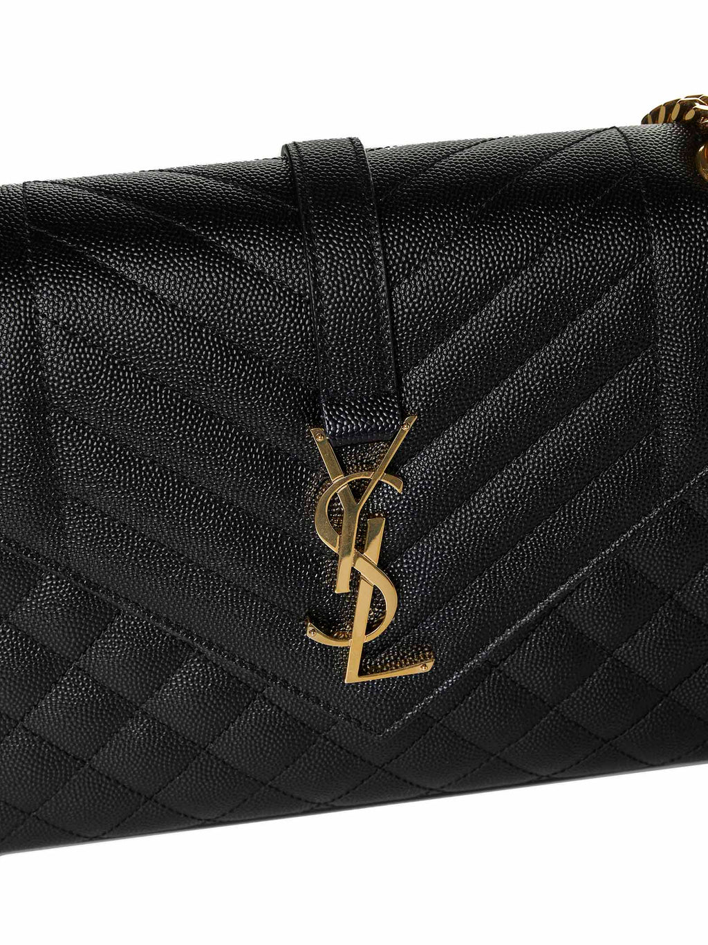Saint Laurent Women Envelope Quilted Leather Medium Bag