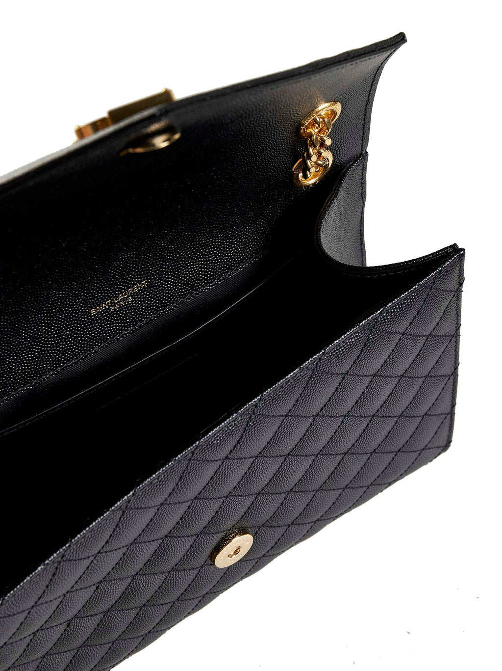 Saint Laurent Women Envelope Quilted Leather Medium Bag