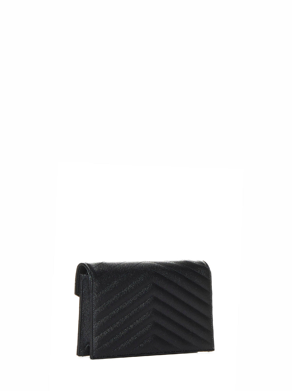 Saint Laurent Women Black Cassandre Classic Envelope Clutch With Chain Shoulde Strap