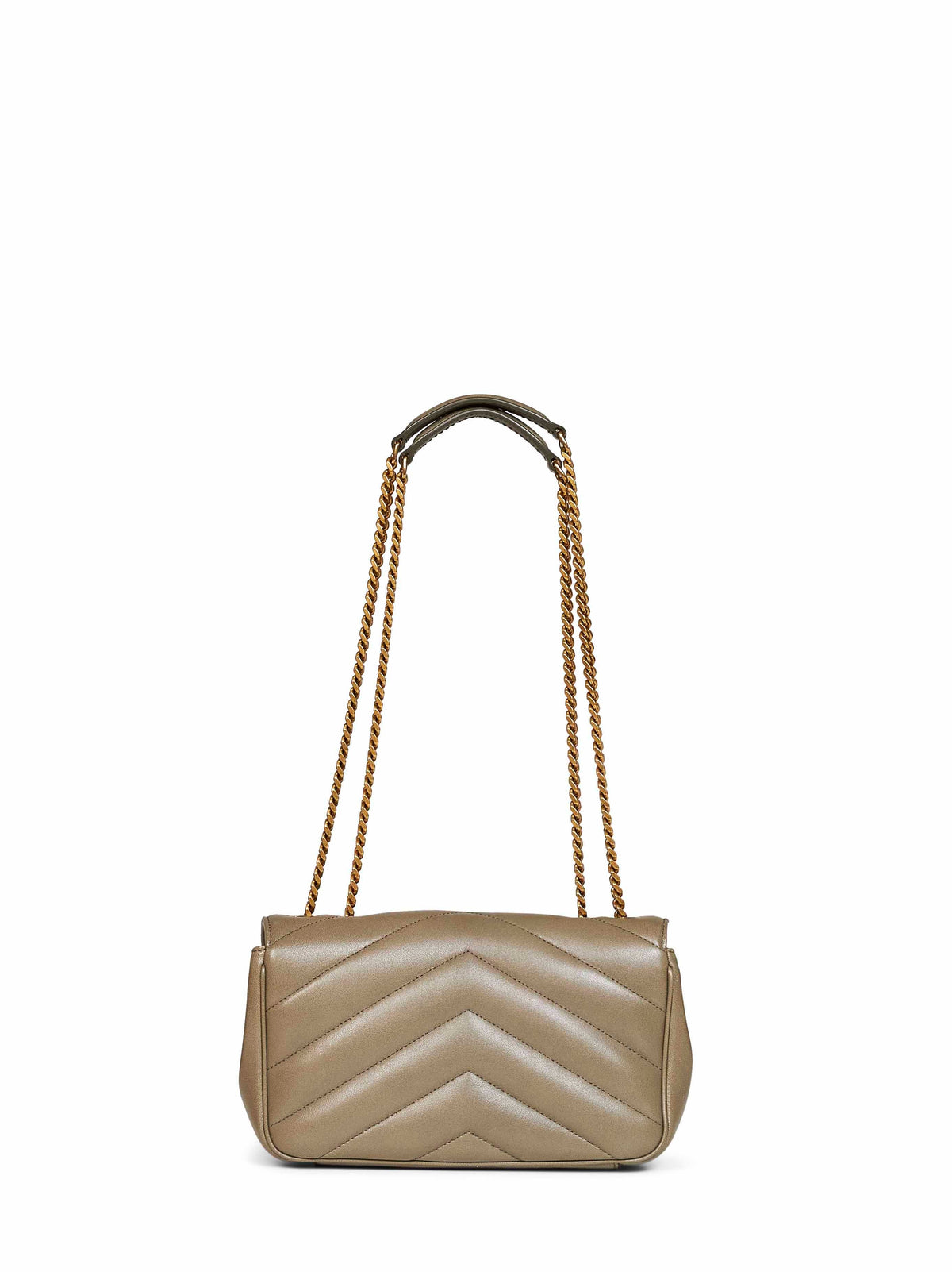 Saint Laurent Women Dark Strong Moss Loulou Small Shoulder Bag