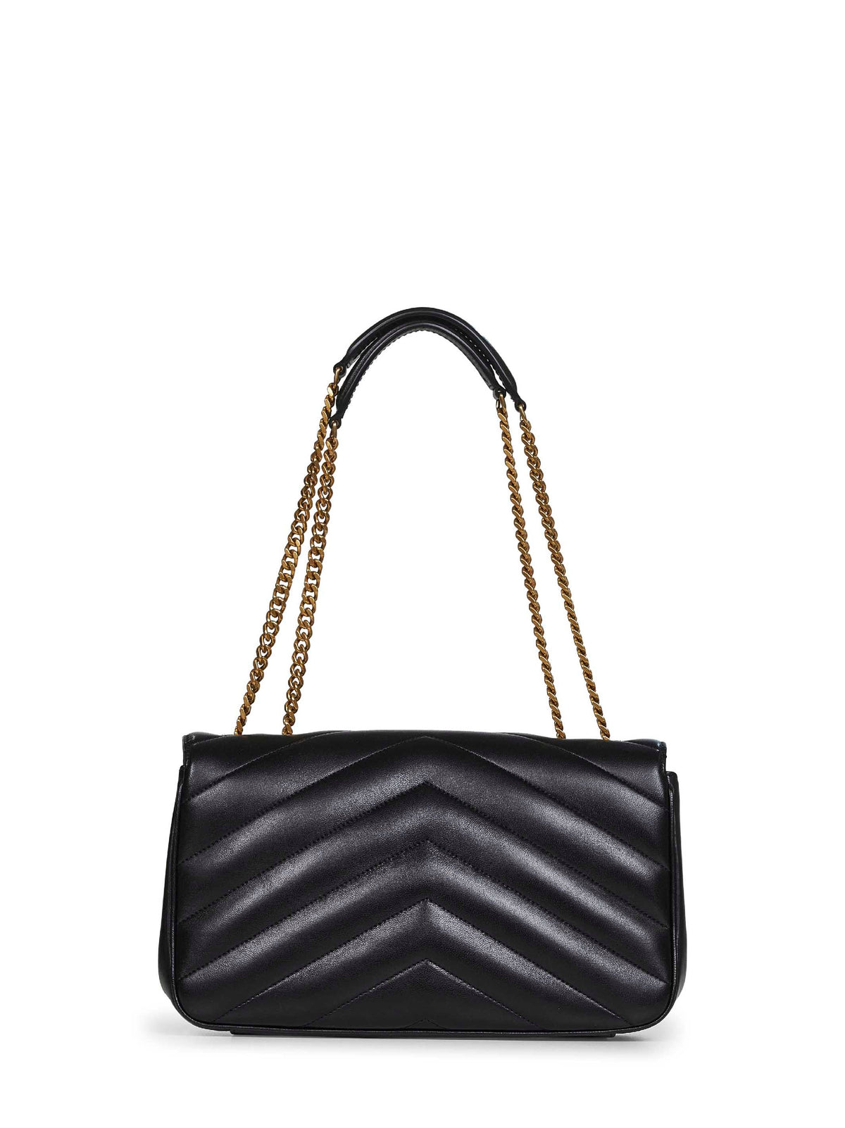 Saint Laurent Women Black Loulou Medium Shoulder Bag