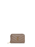Saint Laurent Women Light Taupe Cassandre Zipped Change Purse
