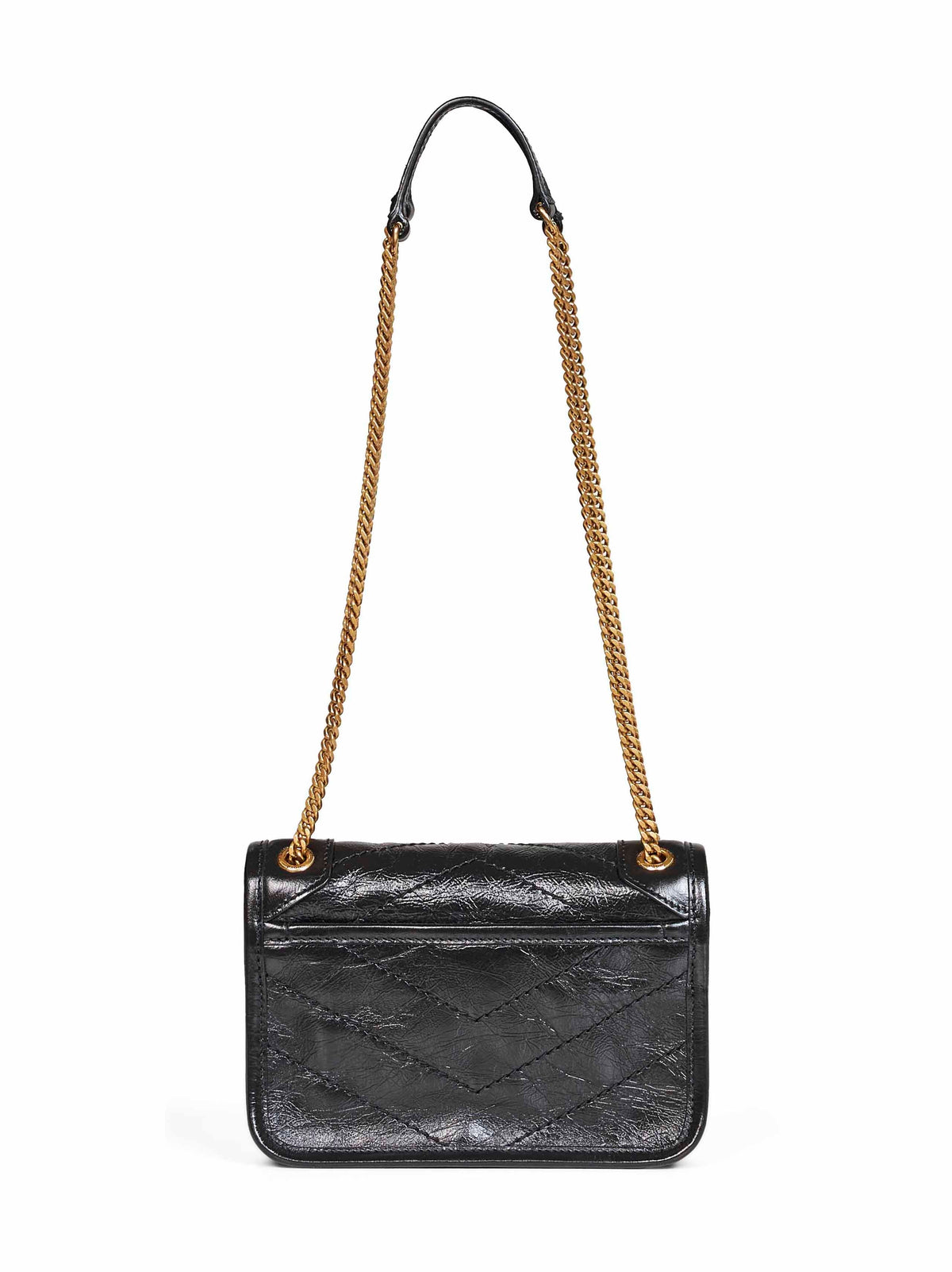 Saint Laurent Women Black Vintage Leather Niki Shoulder Bag<Br/>