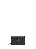 Saint Laurent Women Black Nappa Leather Jamie Coin Purse