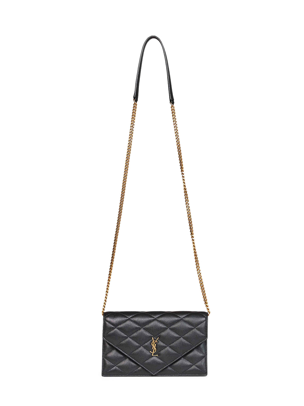 Saint Laurent Women Black Chain Strap Leather Paris Shoulder Bag  <Br/>