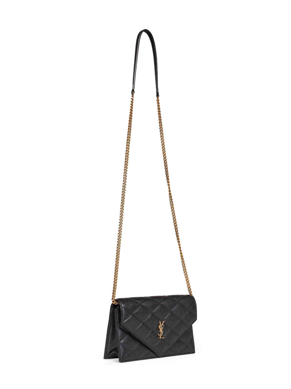 Saint Laurent Women Black Chain Strap Leather Paris Shoulder Bag  <Br/>