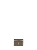 Saint Laurent Women Green Niki Slim Tri-Fold Calf Leather Wallet <Br/>