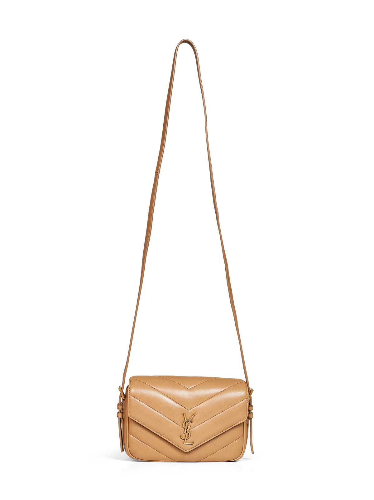 Saint Laurent Women Natural Tan Loulou Toy Crossbody Bag
