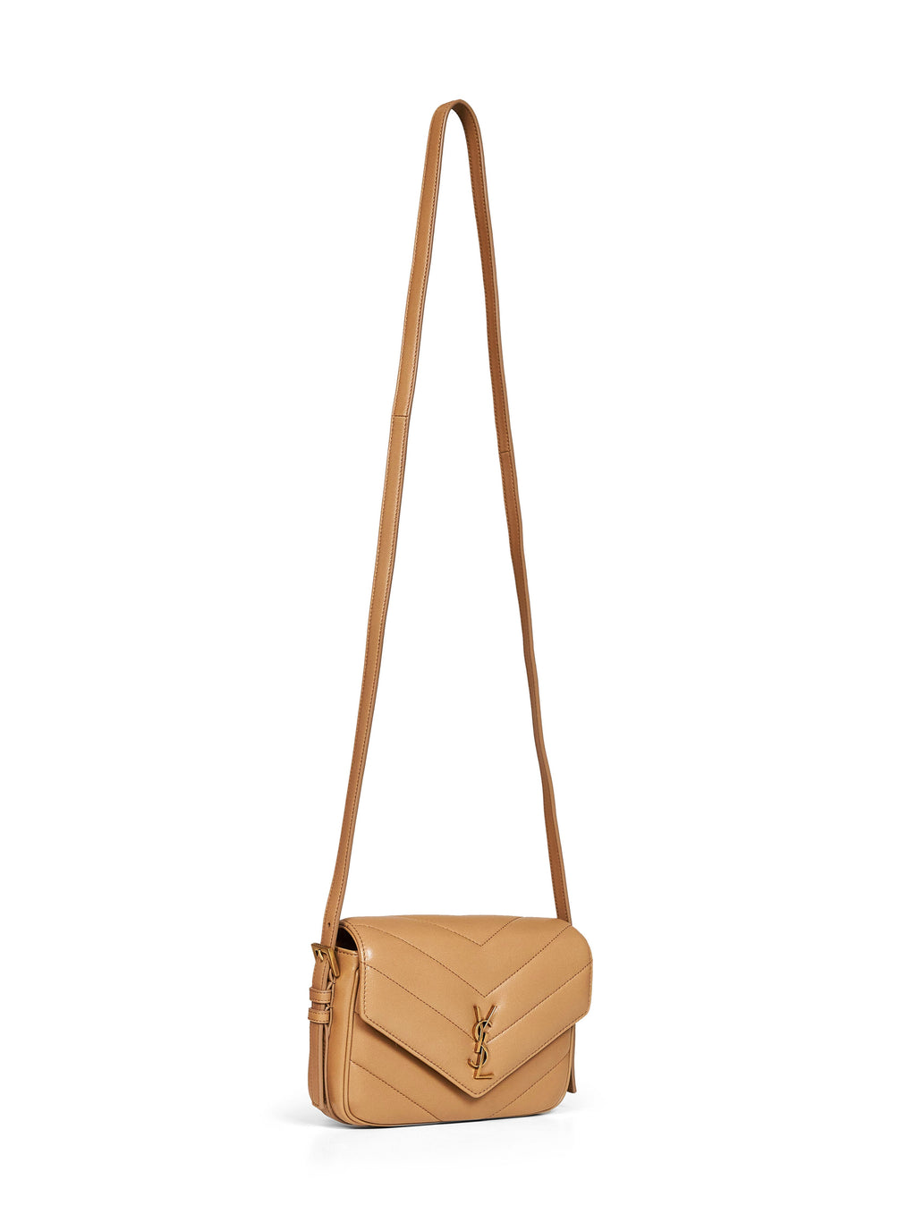 Saint Laurent Women Natural Tan Loulou Toy Crossbody Bag