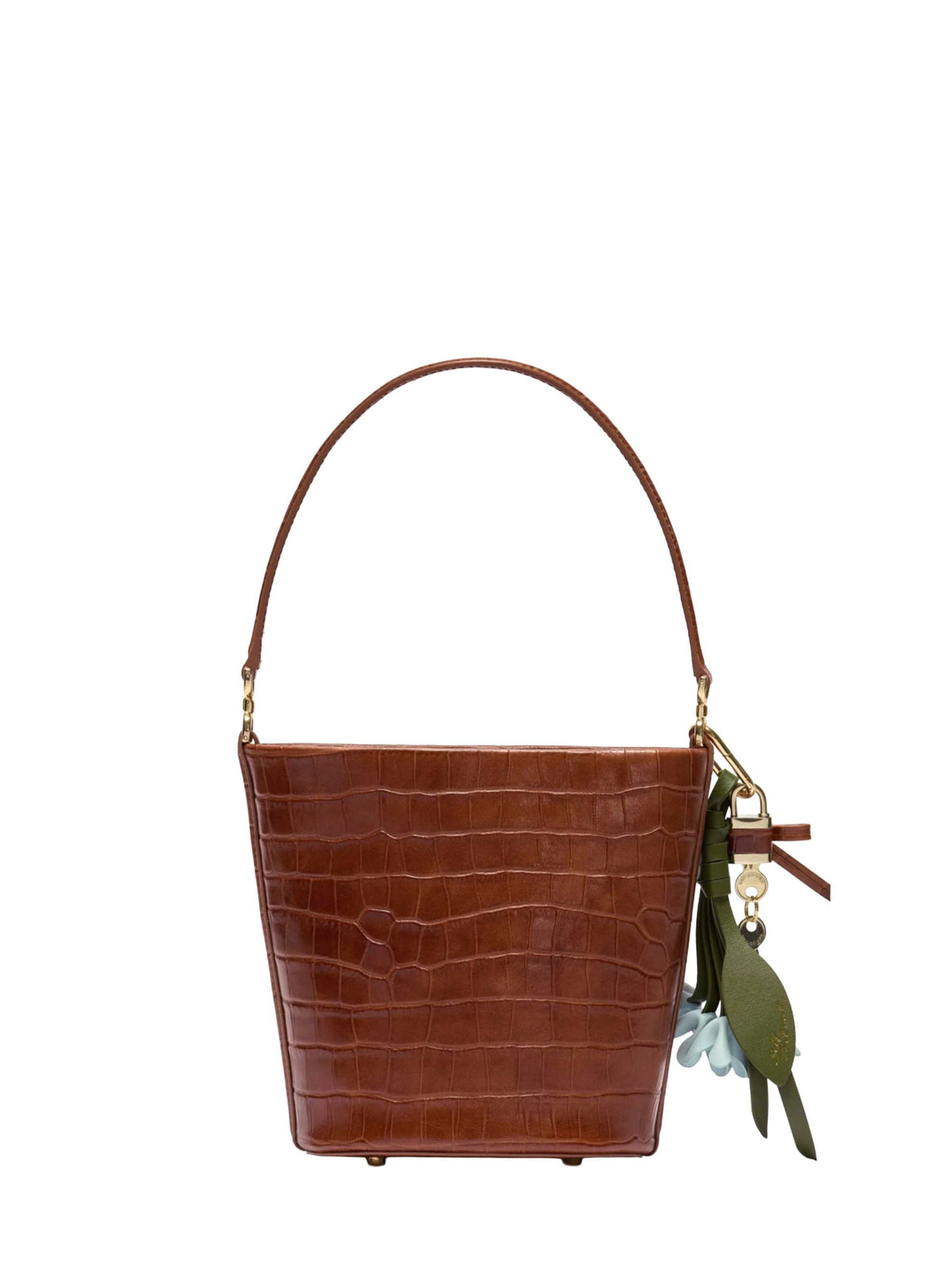 Self Portrait Women Brown Bucket Bag With Charms
