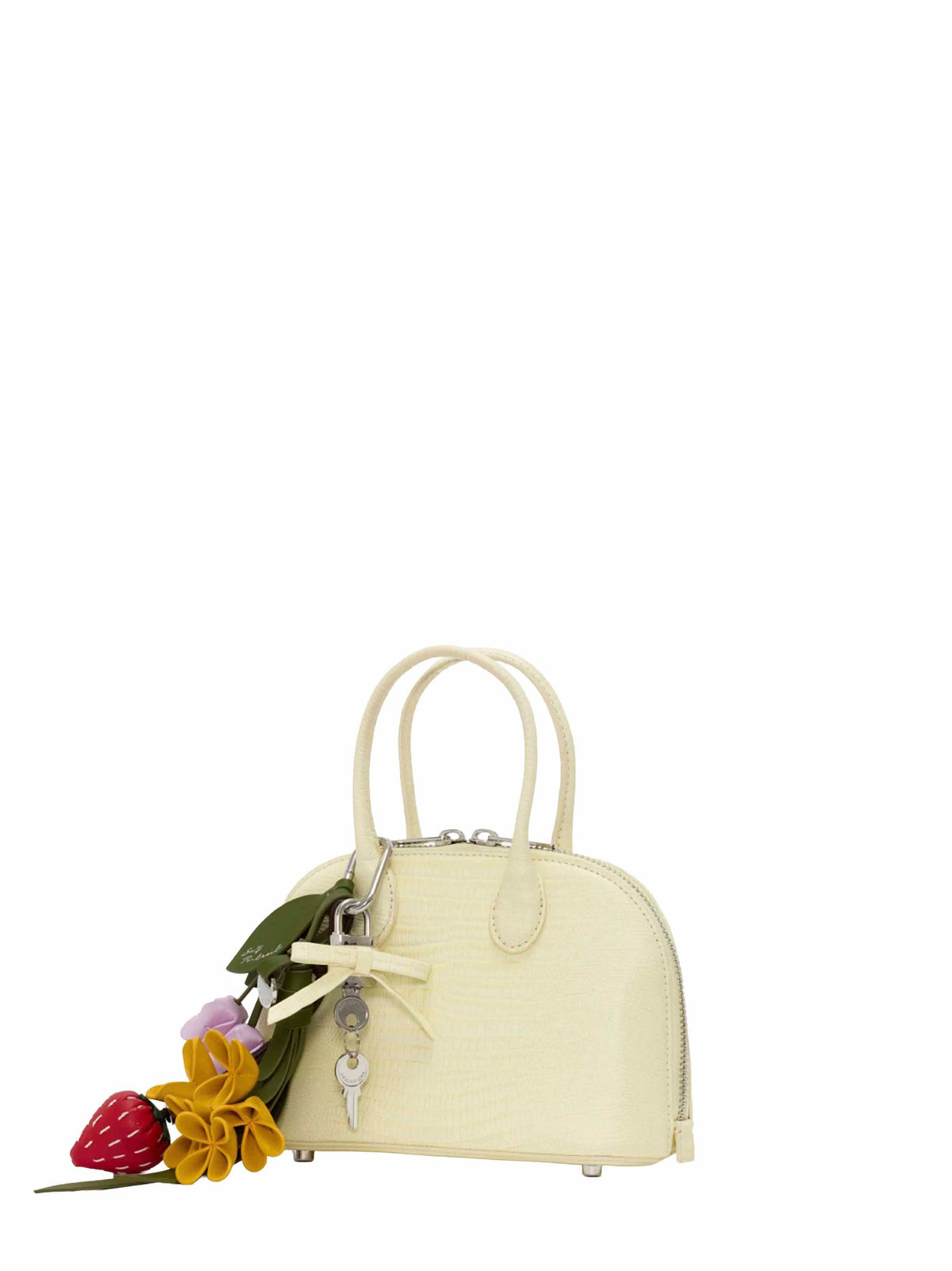 Self Portrait Women Yellow Mini Bag With Shoulder Strap And Charms