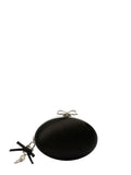 Self Portrait Women Black Oval Clutch With Short Shoulder Strap