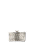 Self Portrait Women Black Crystal-Embellished Clutch Bag With Shoulder Strap