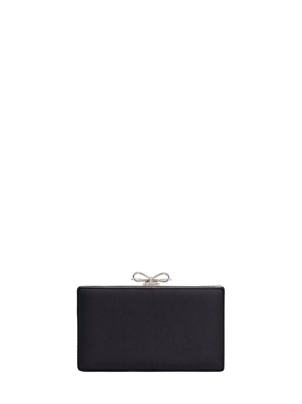 Self Portrait Women Black Crystal-Embellished Clutch Bag With Shoulder Strap