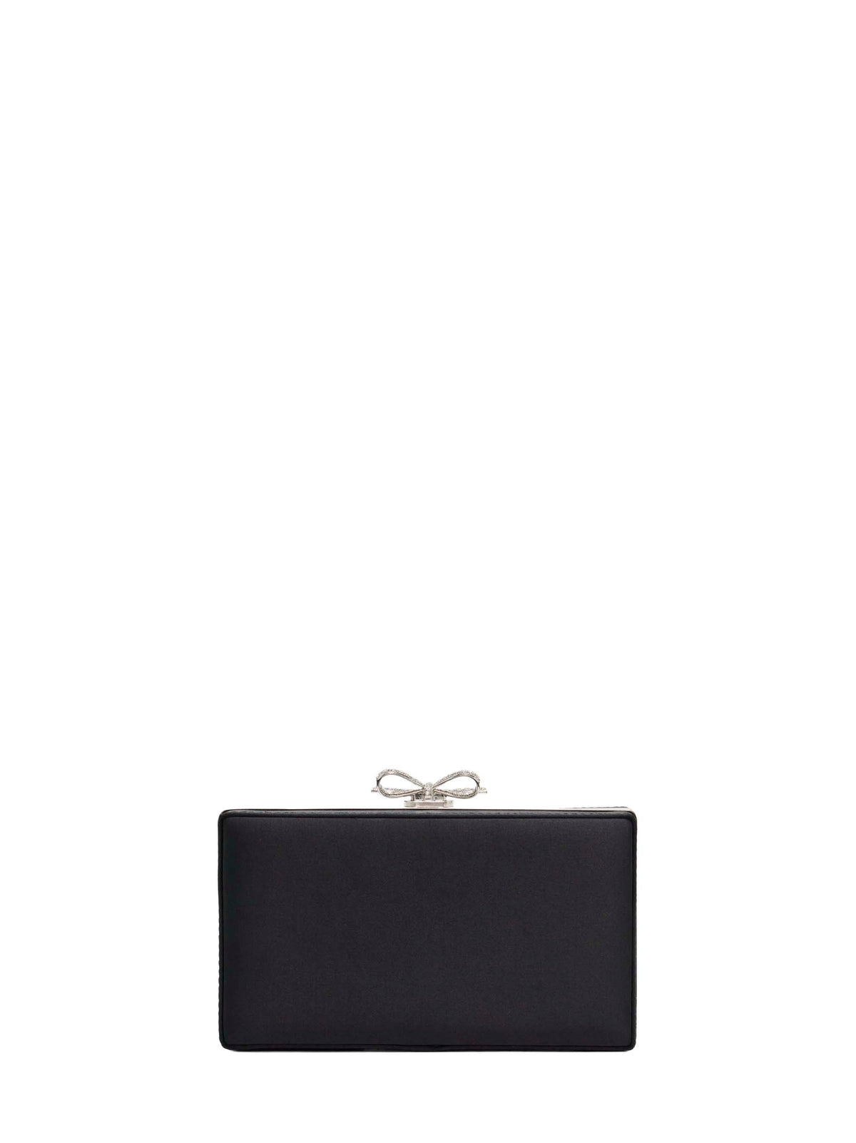 Self Portrait Women Black Crystal-Embellished Clutch Bag With Shoulder Strap
