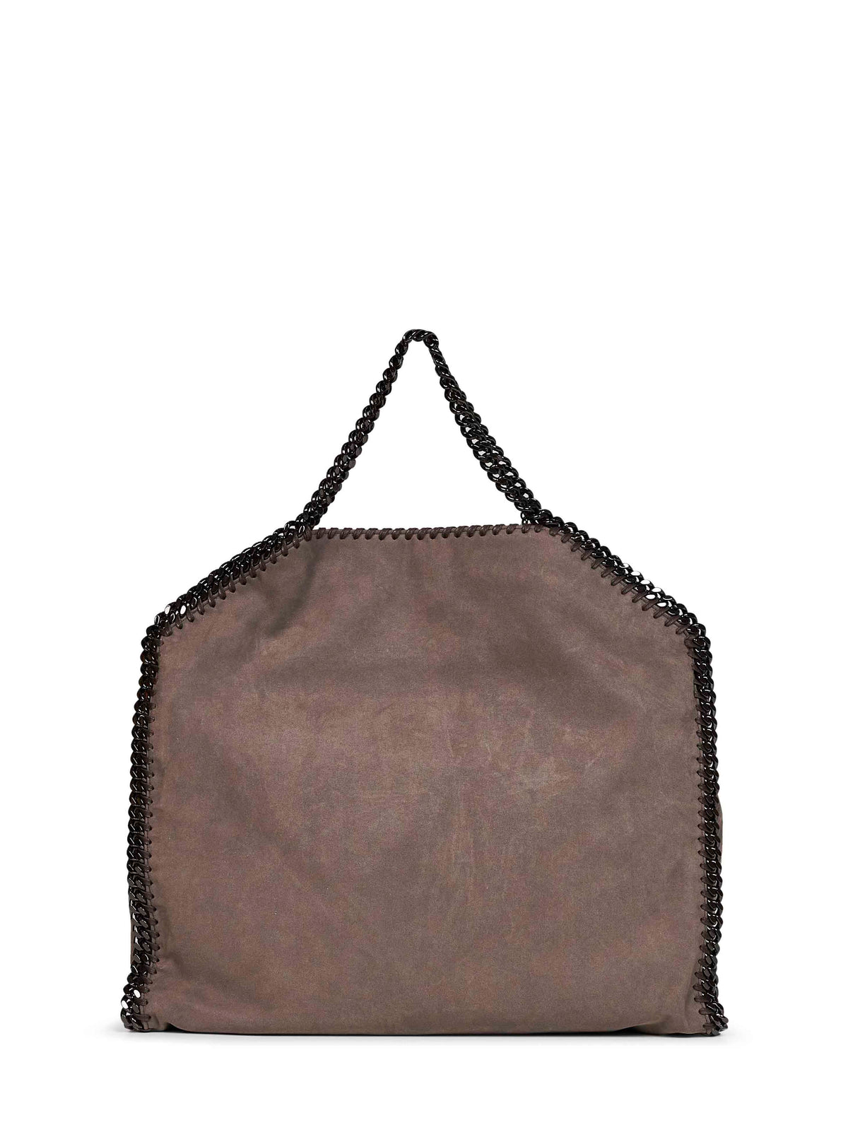 Stella Mccartney Women Dark Taupe Falabella Fold-Over Tote Bag
