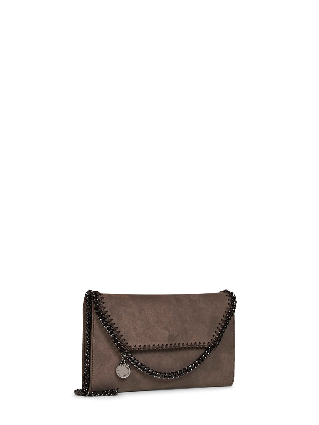 Stella Mccartney Women Dark Taupe Falabella Wallet Crossbody Bag