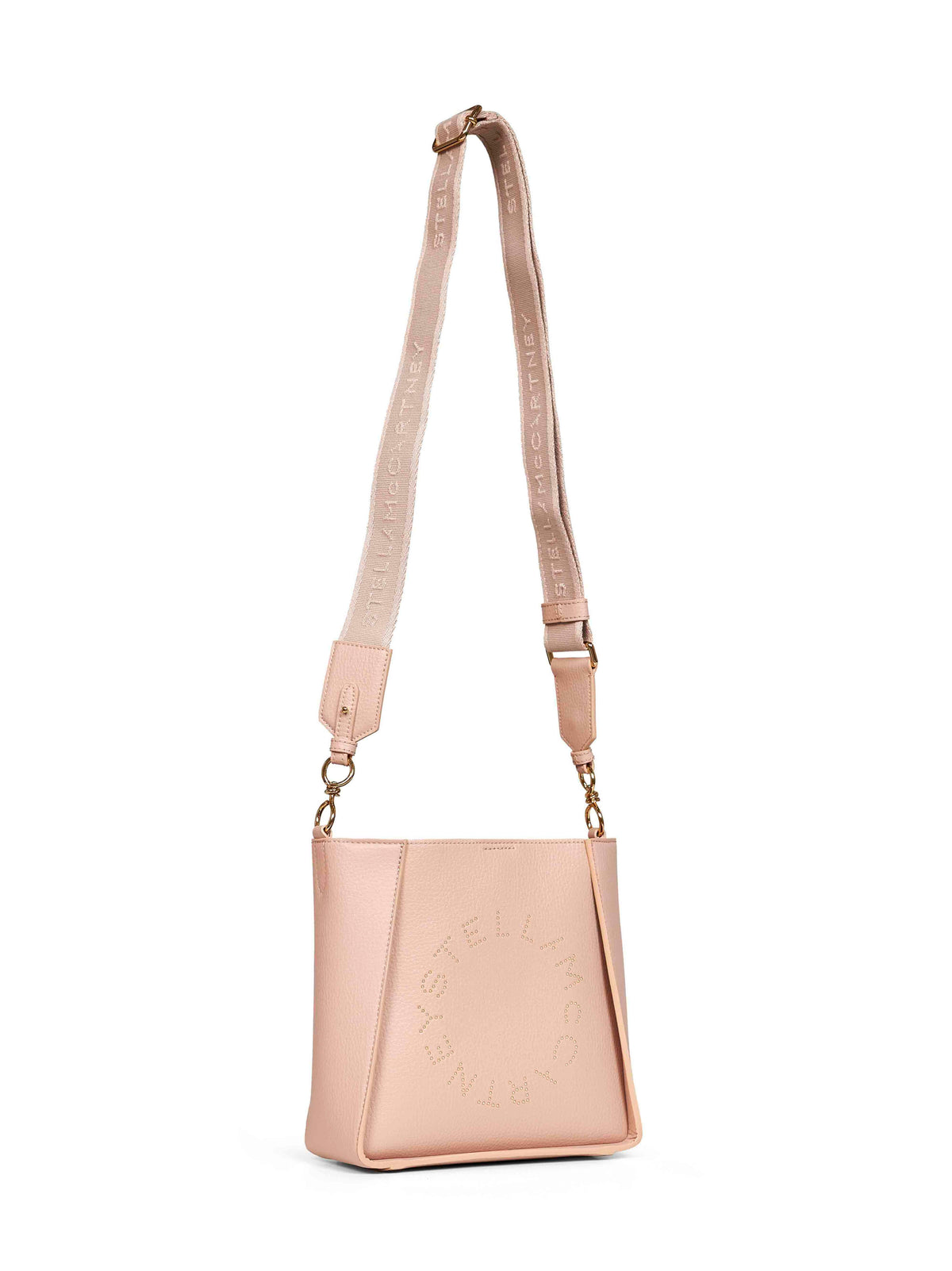 Stella Mccartney Women Blush Pink Logo Square Crossbody Bag