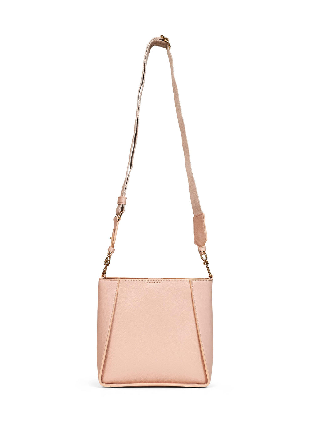 Stella Mccartney Women Blush Pink Logo Square Crossbody Bag