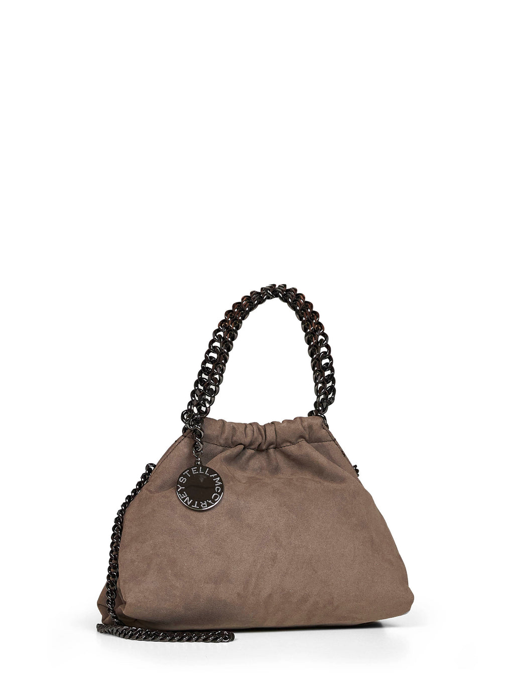 Stella Mccartney Women Dark Taupe Falabella Mini Drawstring Crossbody Bag