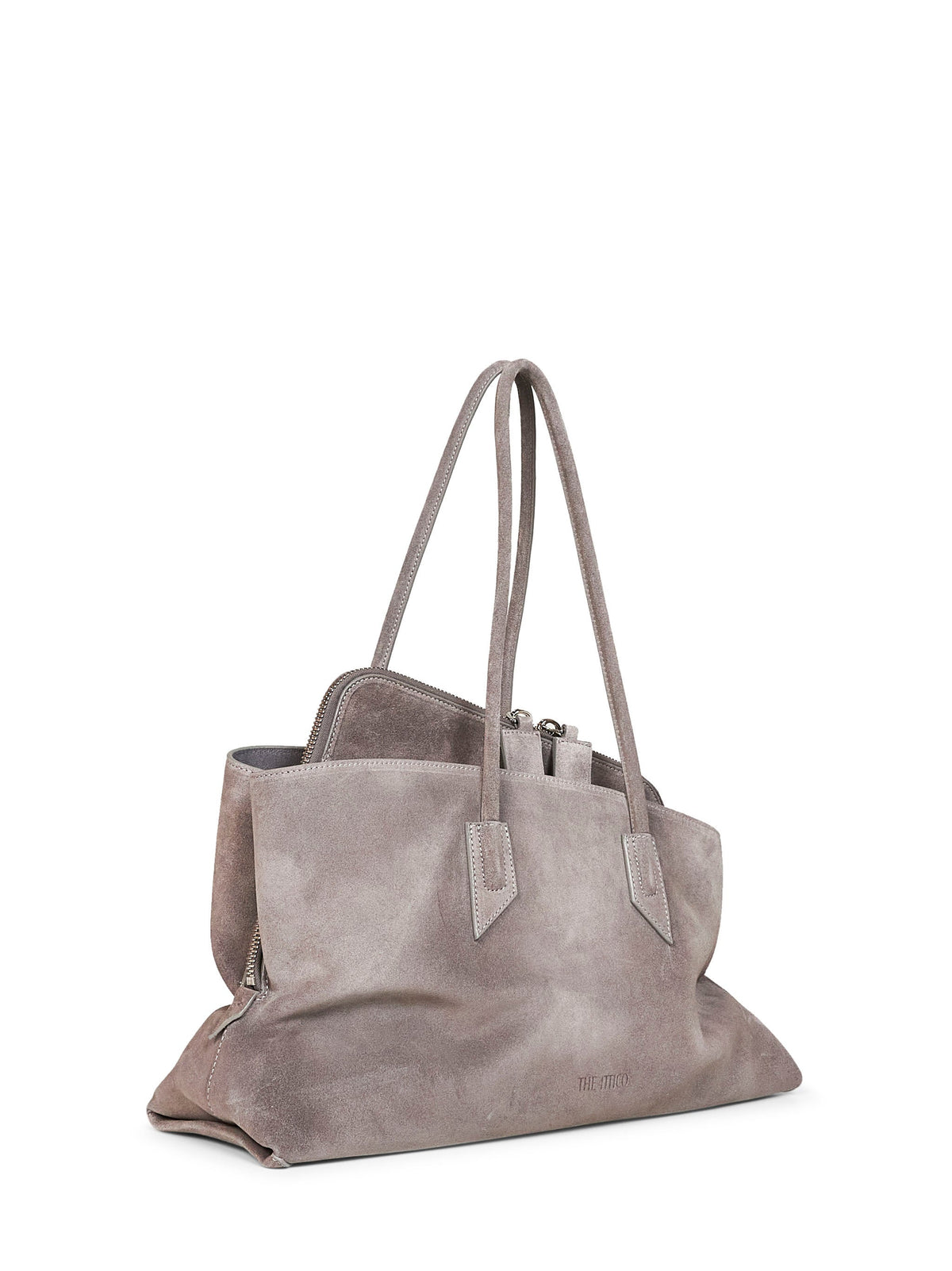 The Attico Women Dark Grey "La Passeggiata Medium" Top Handle Bag