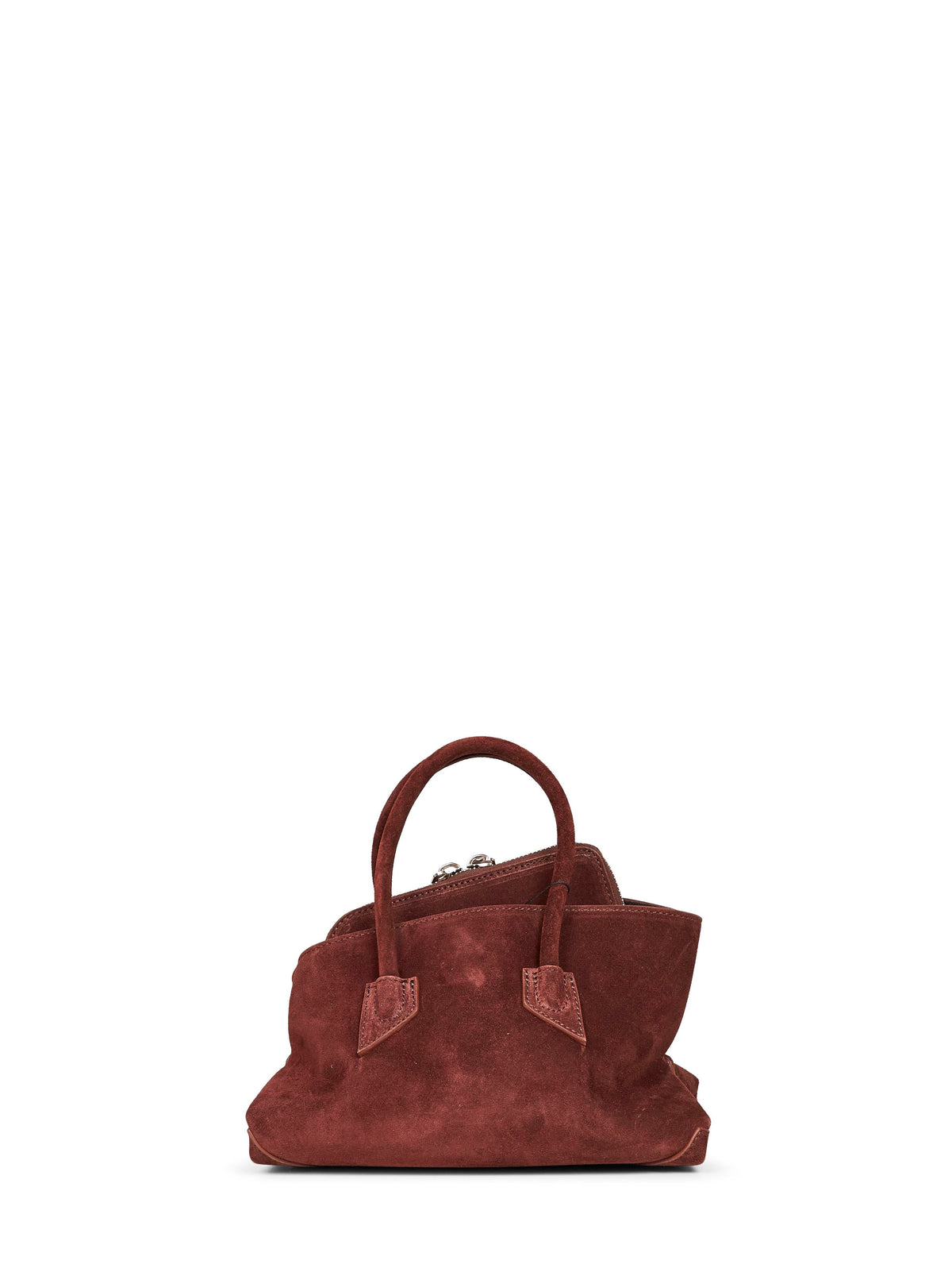 The Attico Women Light Chocolate "La Passeggiata Mini" Top Handle Bag
