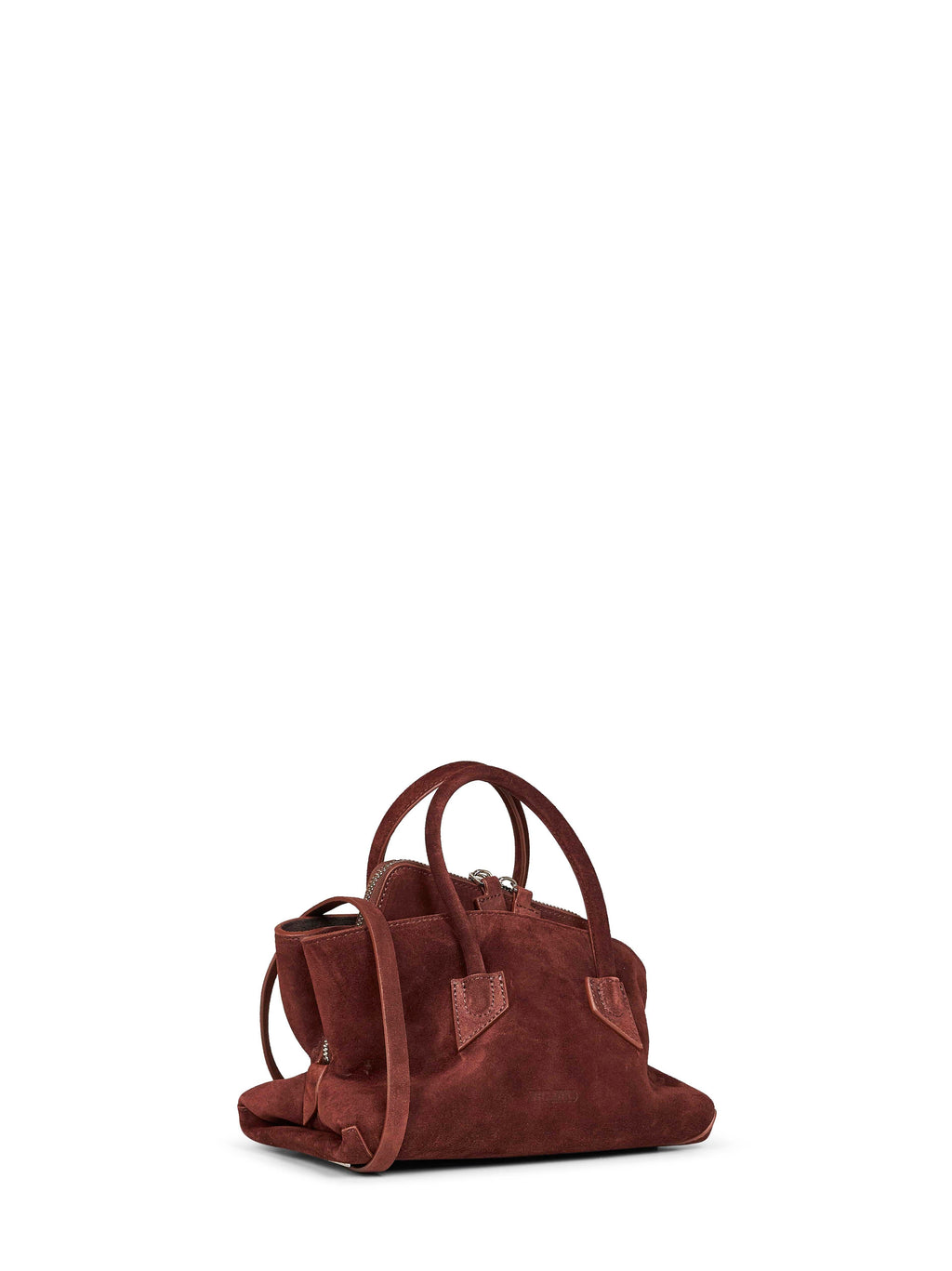 The Attico Women Light Chocolate "La Passeggiata Mini" Top Handle Bag