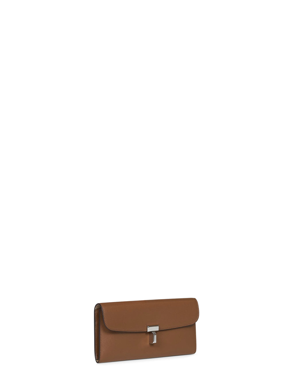 Toteme Women Tiramisu Brown Palmellato Leather T-Lock Wallet
