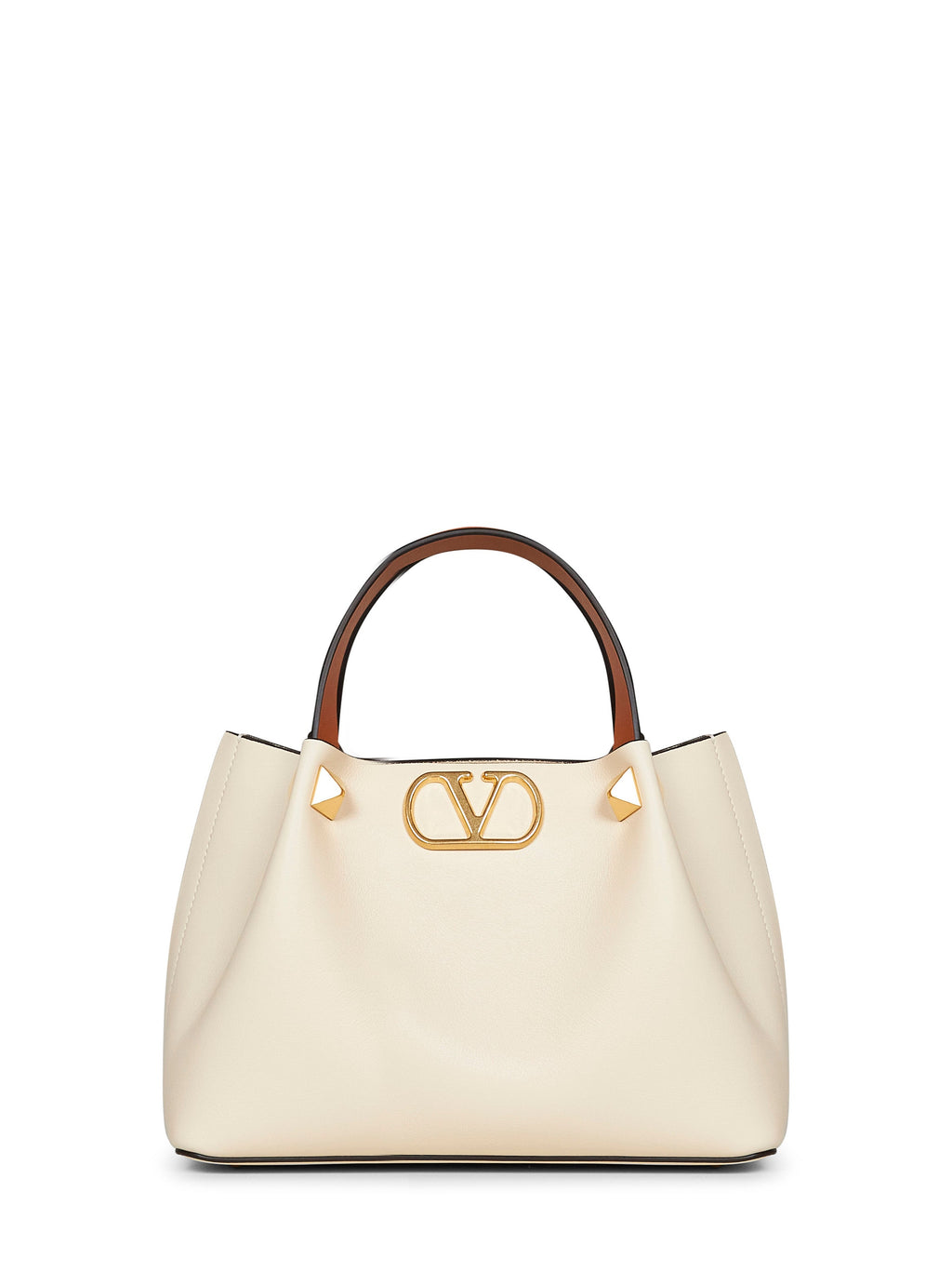 Valentino Garavani Women Ivory Valentino Garavani Small Shopping Bag