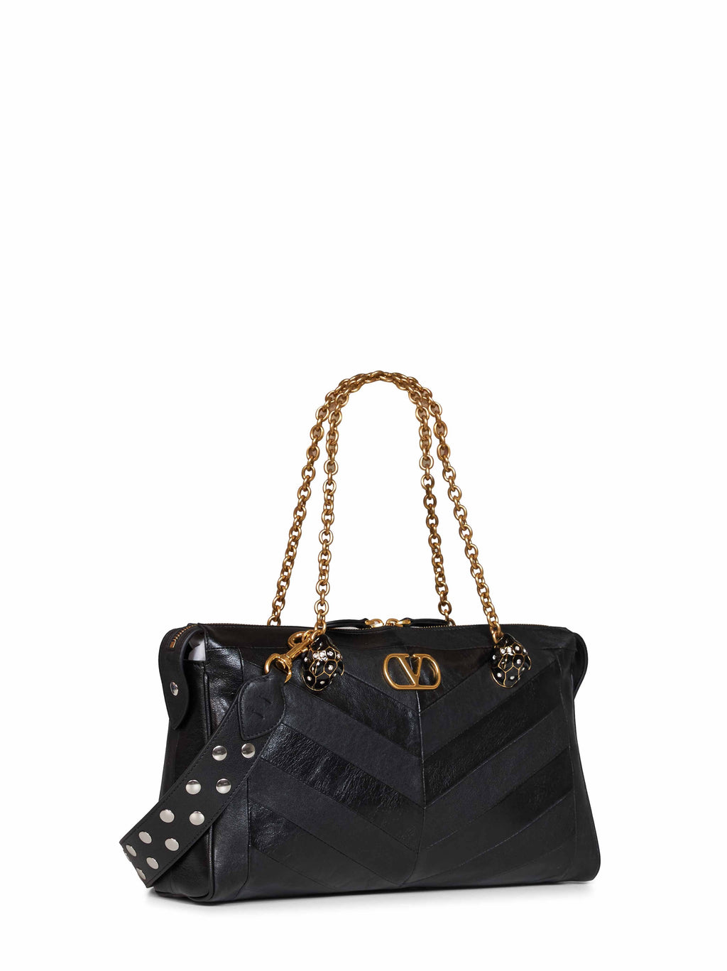 Valentino Garavani Women Black Valentino Garavani Panthea Shoulder Bag