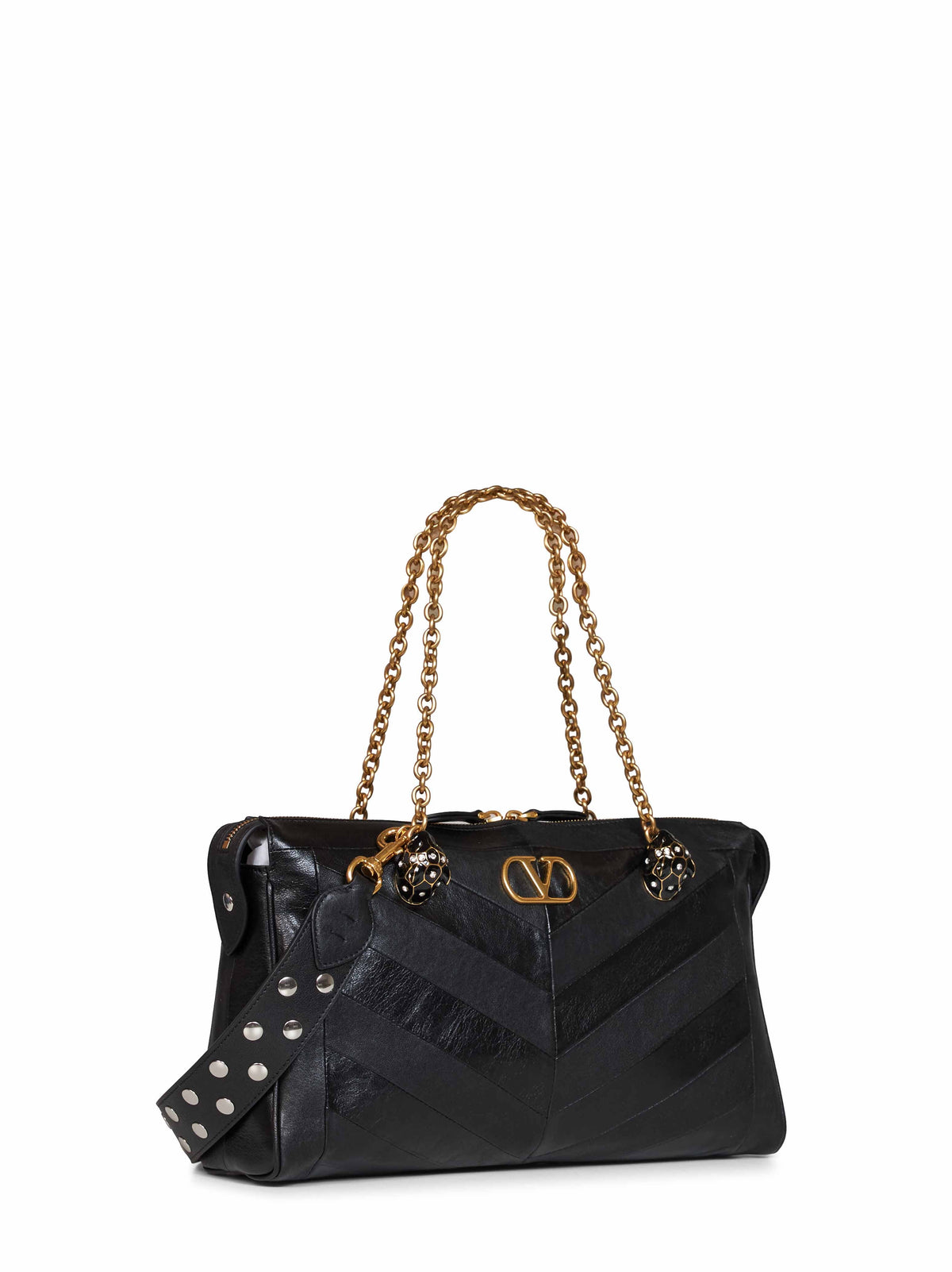 Valentino Garavani Women Black Valentino Garavani Panthea Shoulder Bag