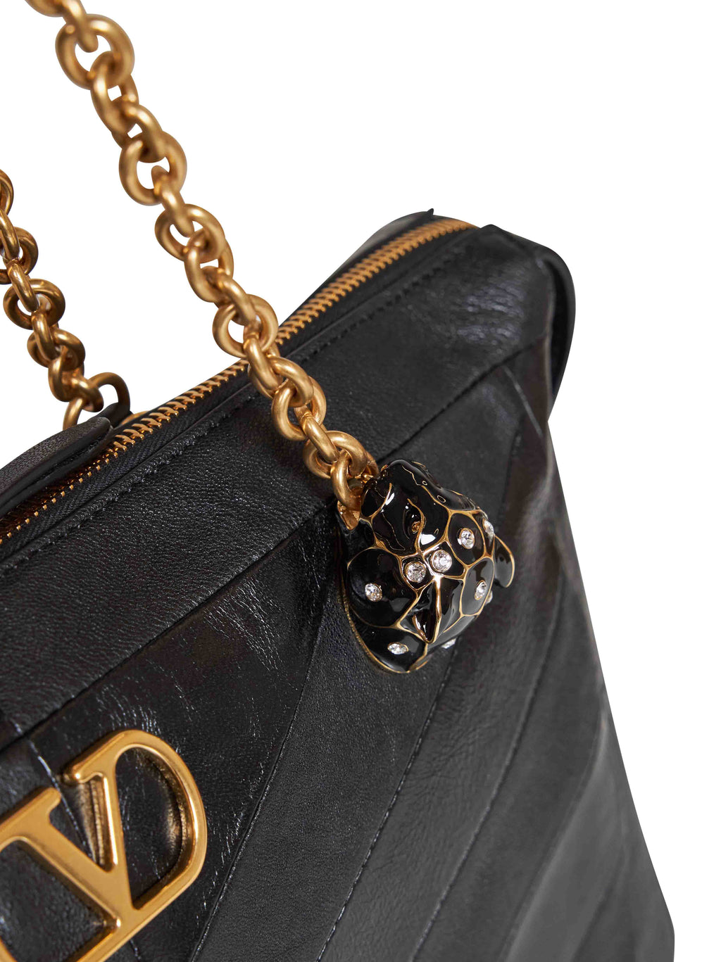 Valentino Garavani Women Black Valentino Garavani Panthea Shoulder Bag