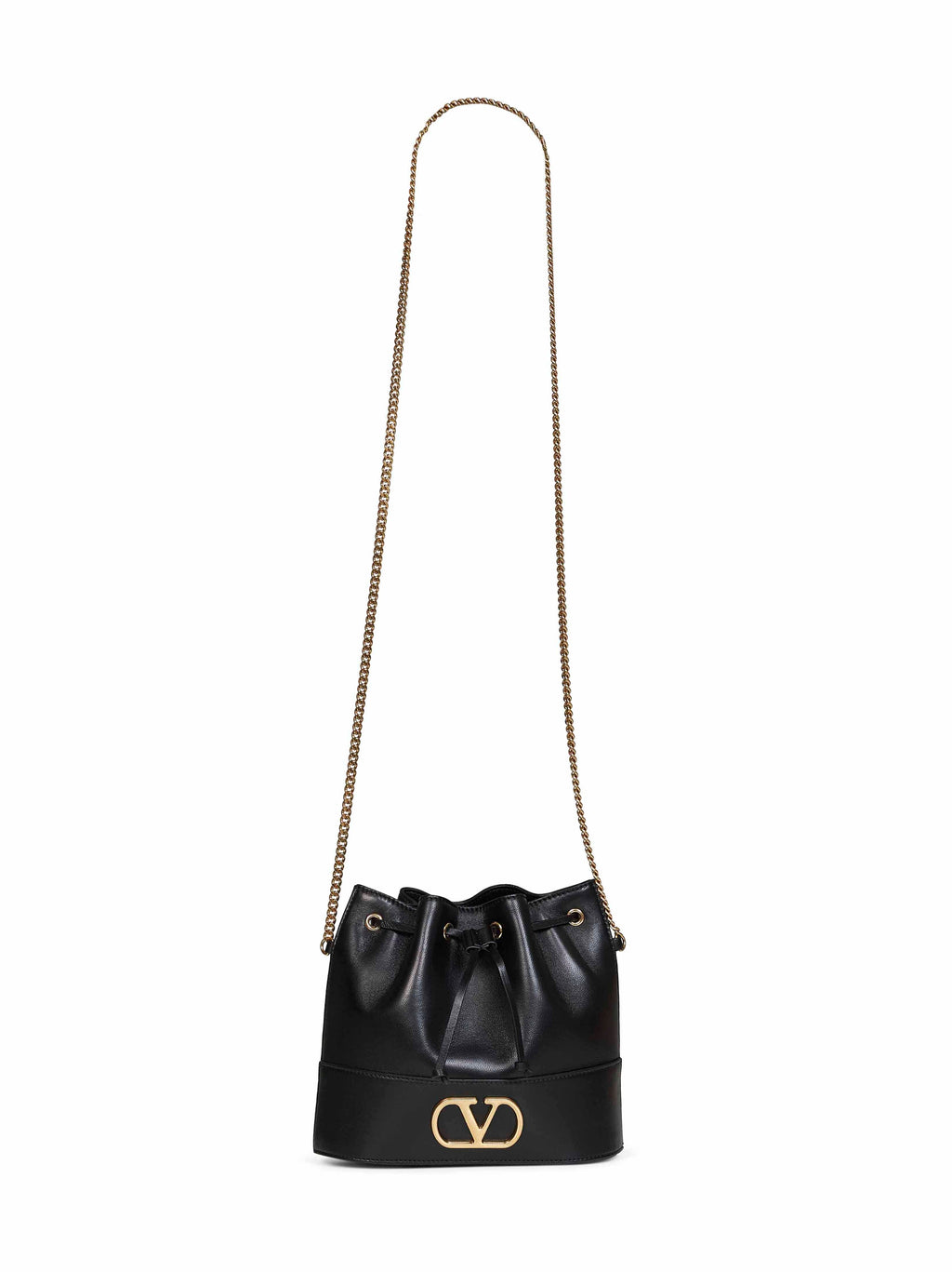 Valentino Garavani Women Black Vlogo Signature Mini Bucket Bag