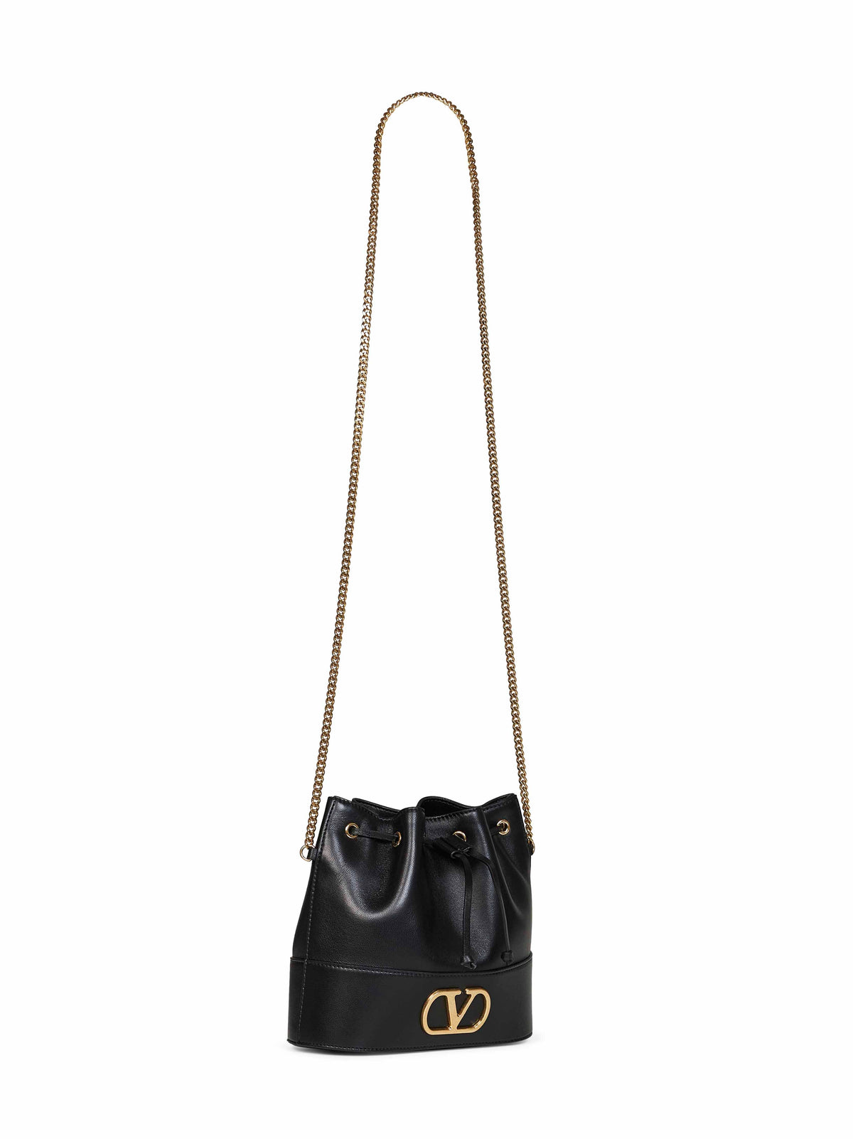 Valentino Garavani Women Black Vlogo Signature Mini Bucket Bag