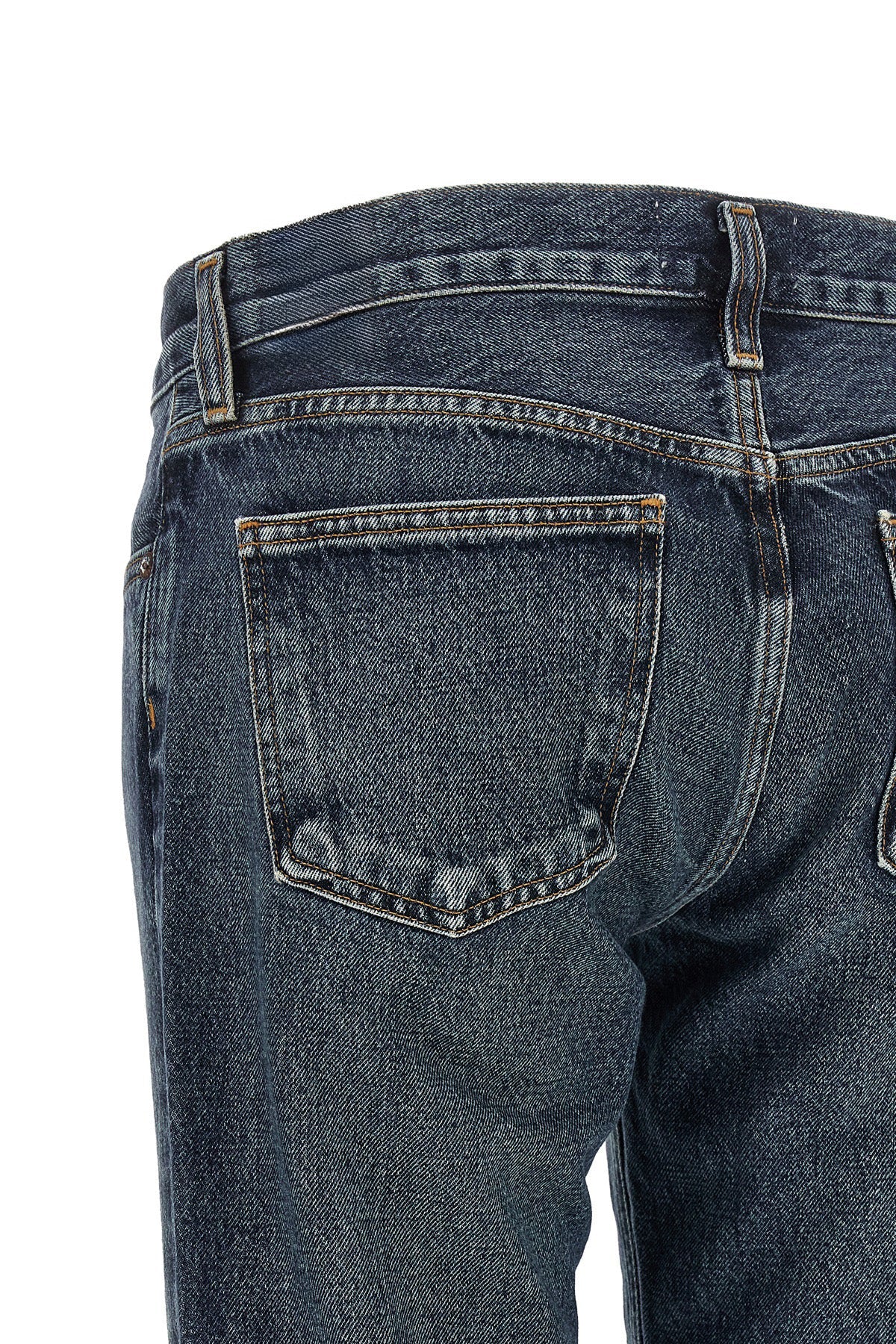 AGOLDE Low Rise Boot Jeans - Engraved Button Detail