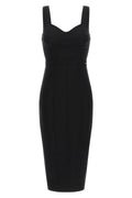 Elisabetta Franchi Midi Dress with Sweetheart Neckline