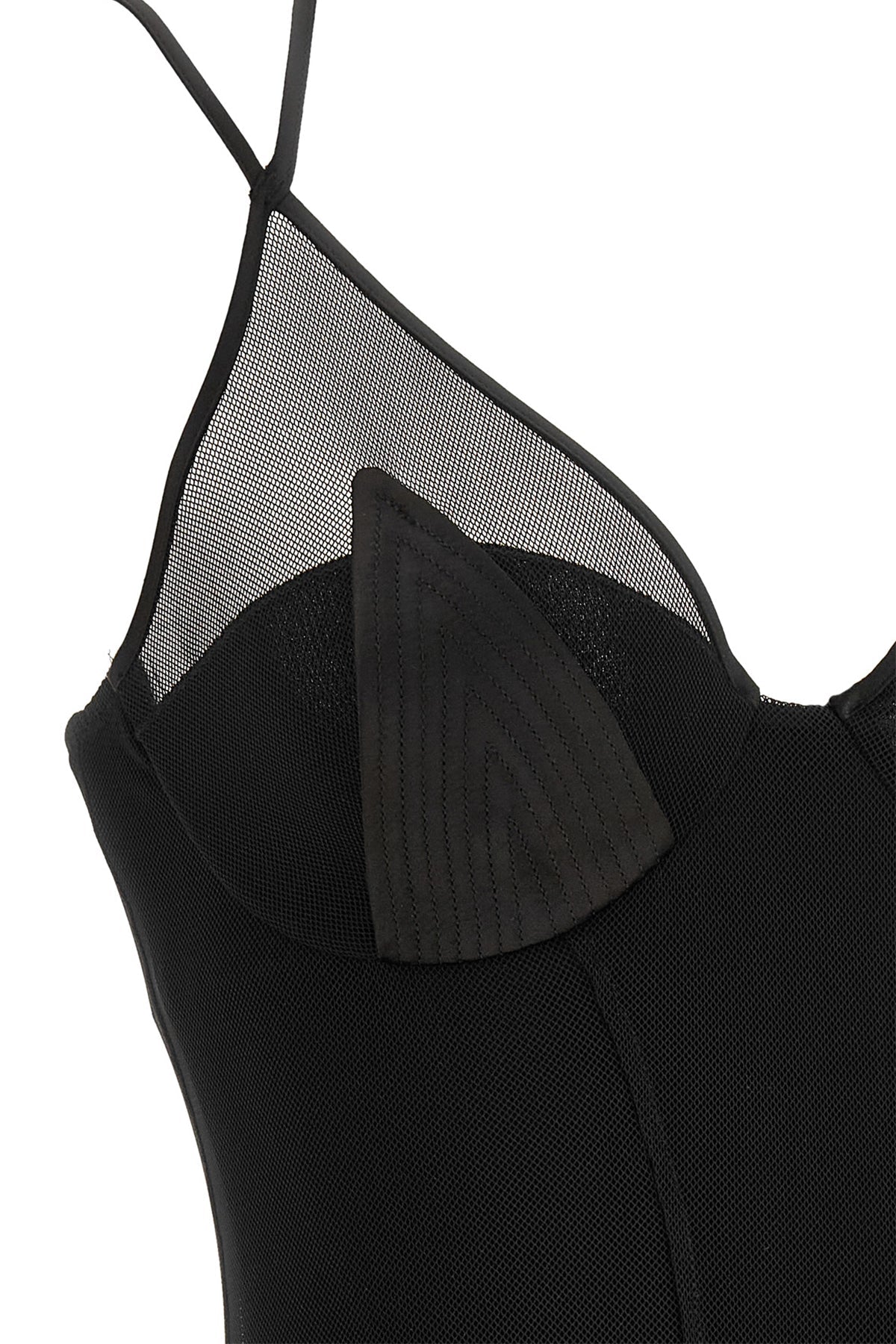 Elisabetta Franchi Long Dress With Mesh Details