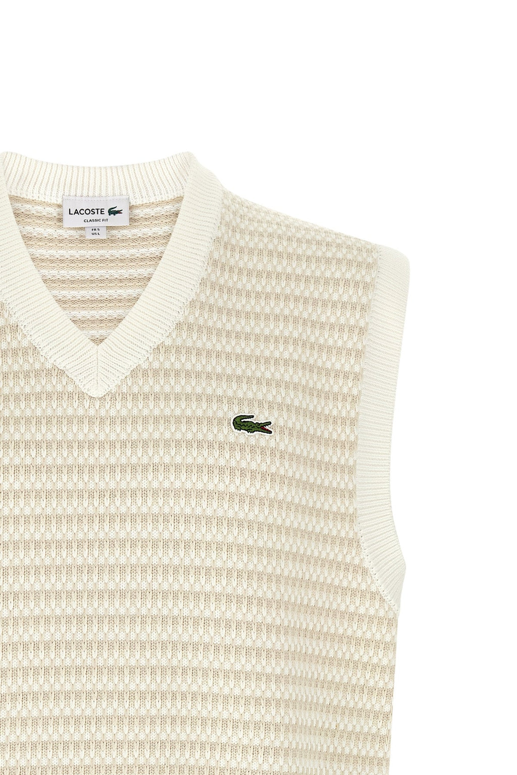 LACOSTE Vest - Waffle Jacquard Knit