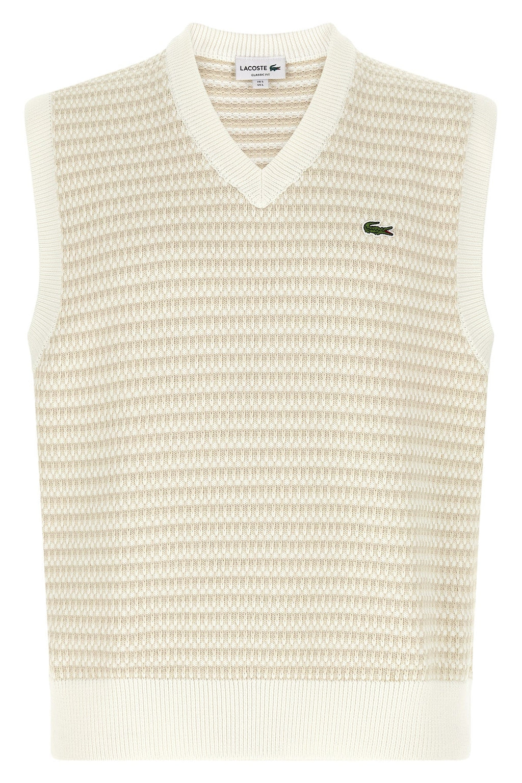 LACOSTE Vest - Waffle Jacquard Knit