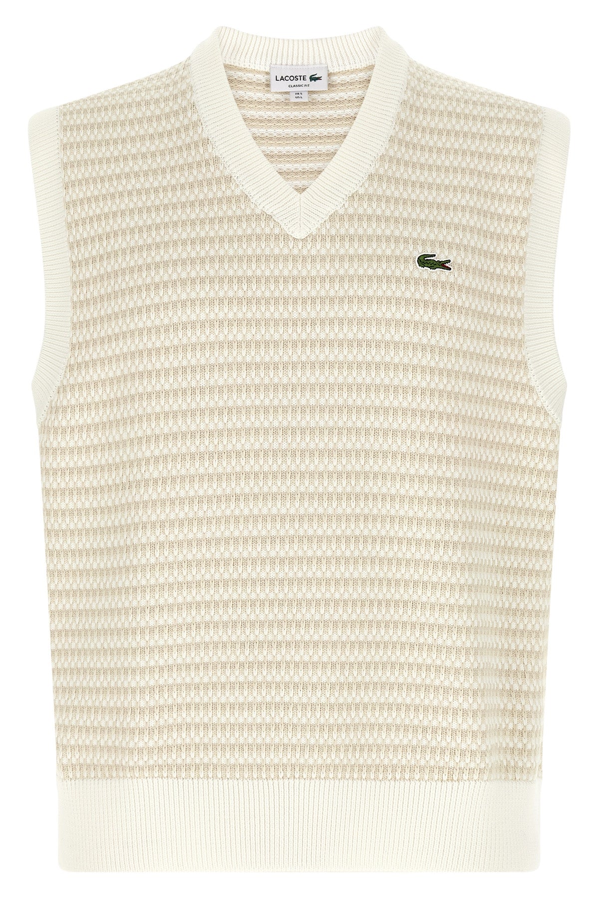 LACOSTE Vest - Waffle Jacquard Knit