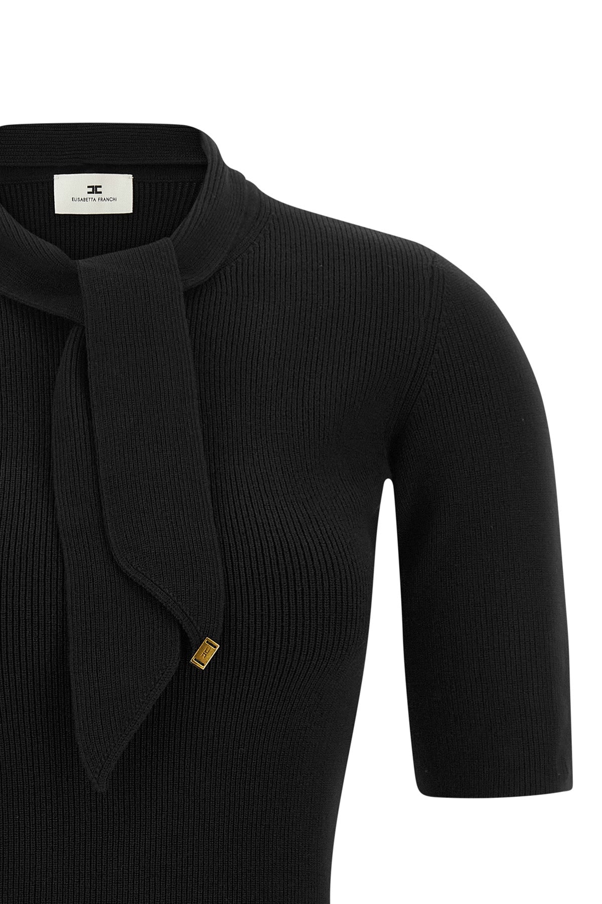 ELISABETTA FRANCHI Ribbed Knit Mini Dress