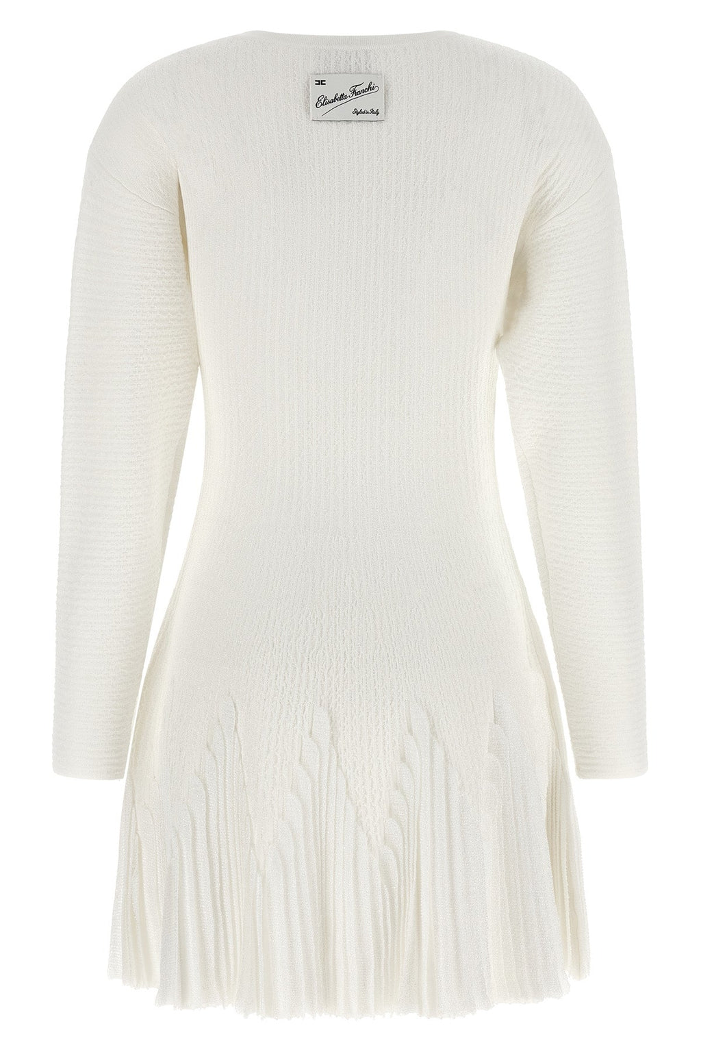 Elisabetta Franchi Ribbed Knit Flared Dress