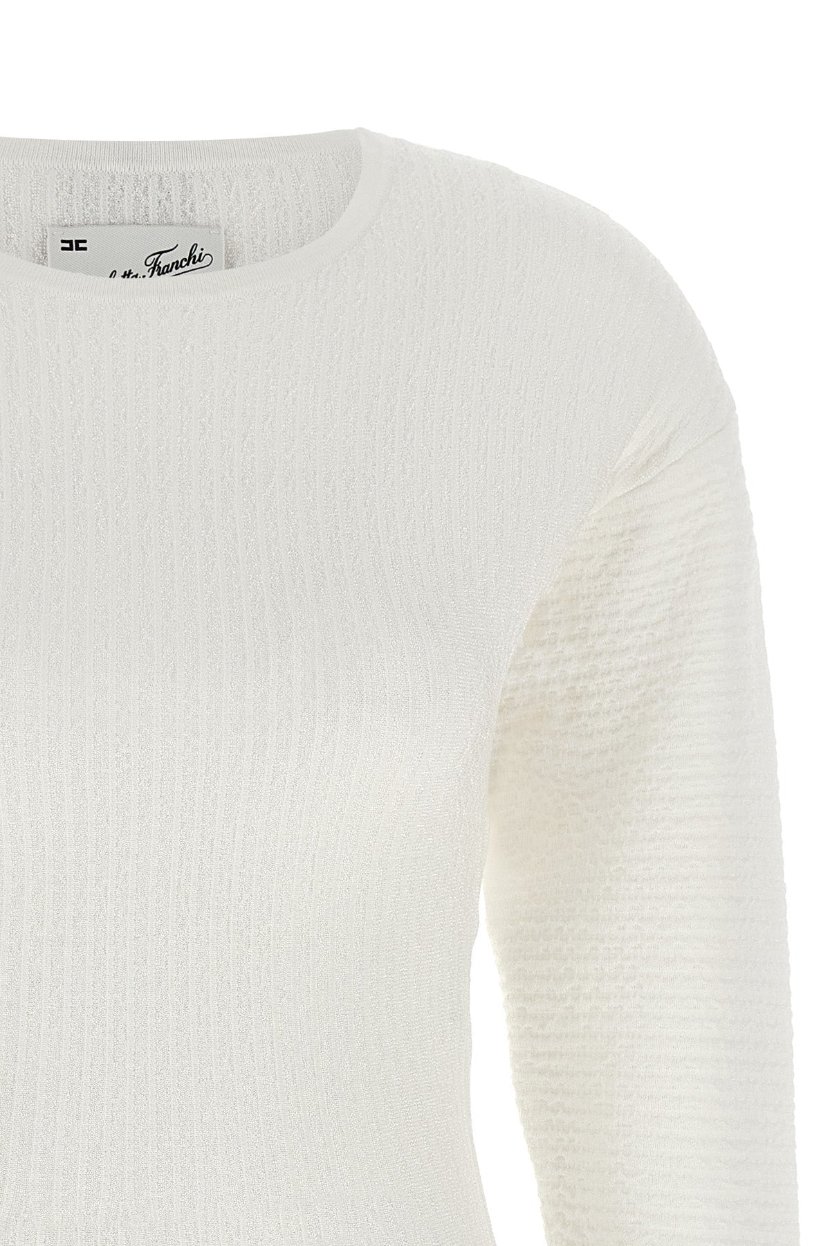 Elisabetta Franchi Ribbed Knit Flared Dress