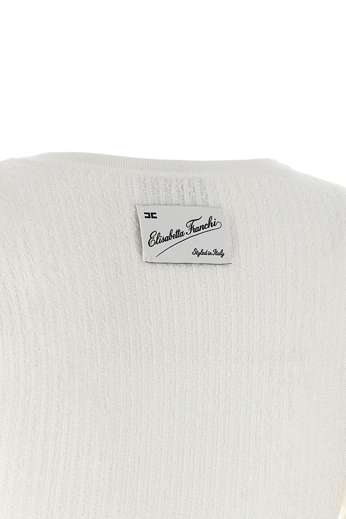 Elisabetta Franchi Ribbed Knit Flared Dress