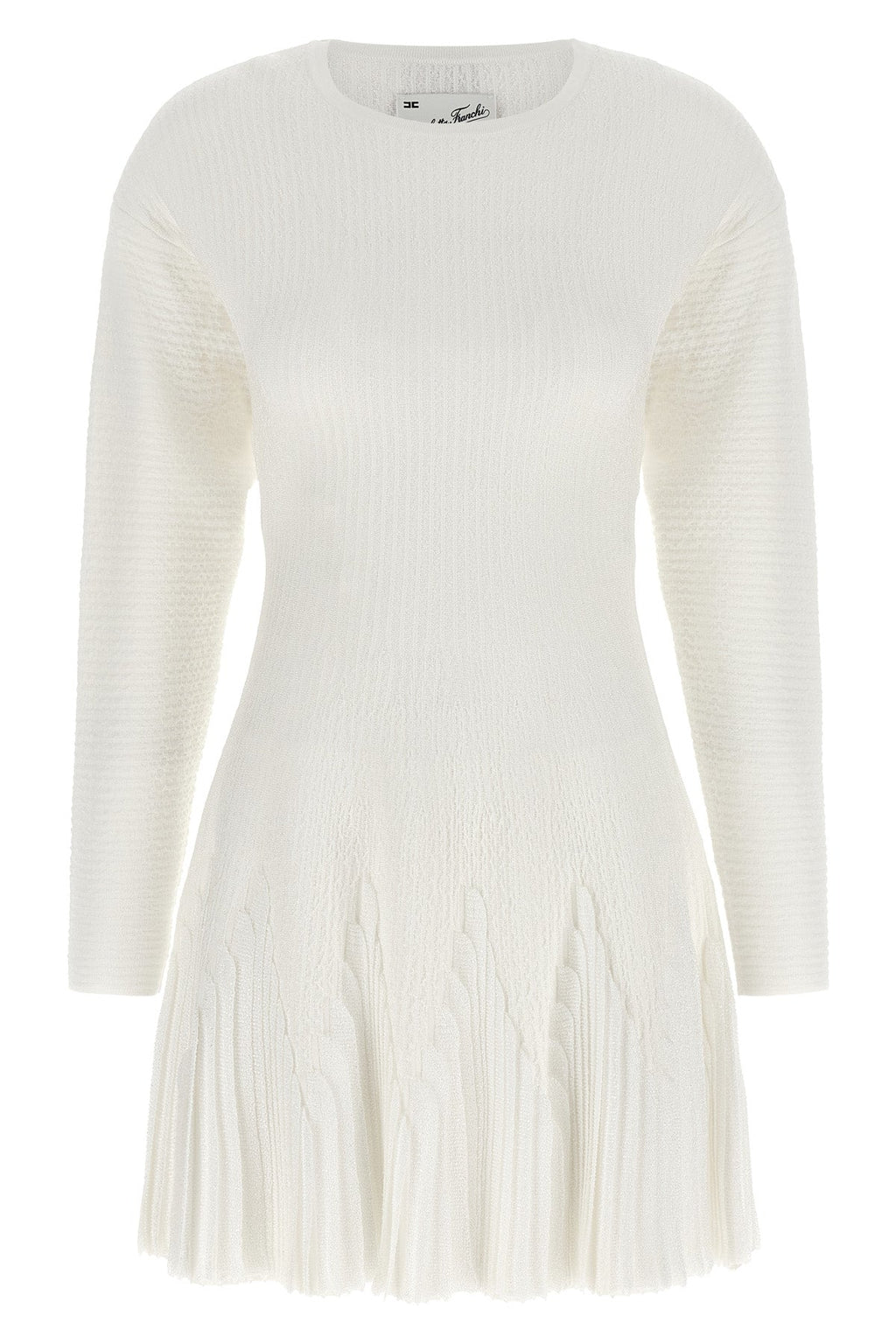 Elisabetta Franchi Ribbed Knit Flared Dress