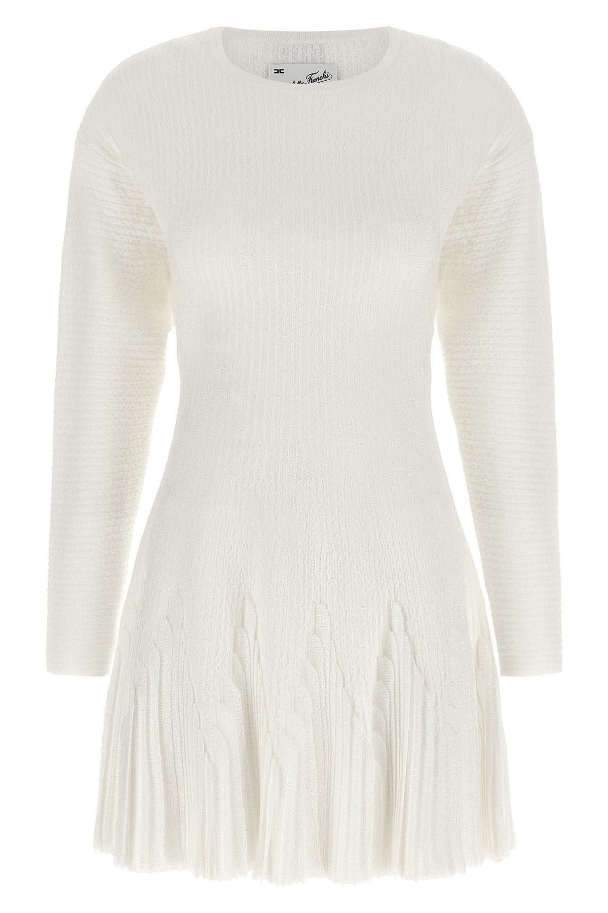Elisabetta Franchi Ribbed Knit Flared Dress