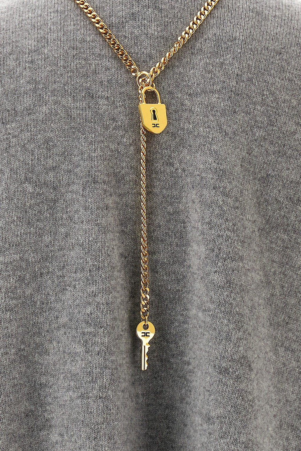 Elisabetta Franchi Knit dress with chain detail